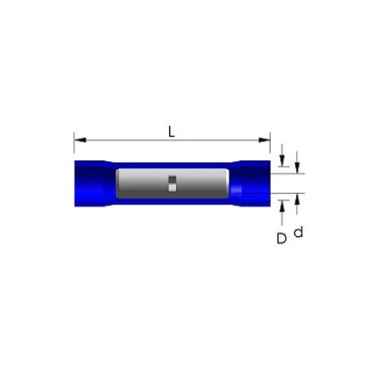 100x Stoßverbinder rot 8mm² 600V - TMN - shop.de