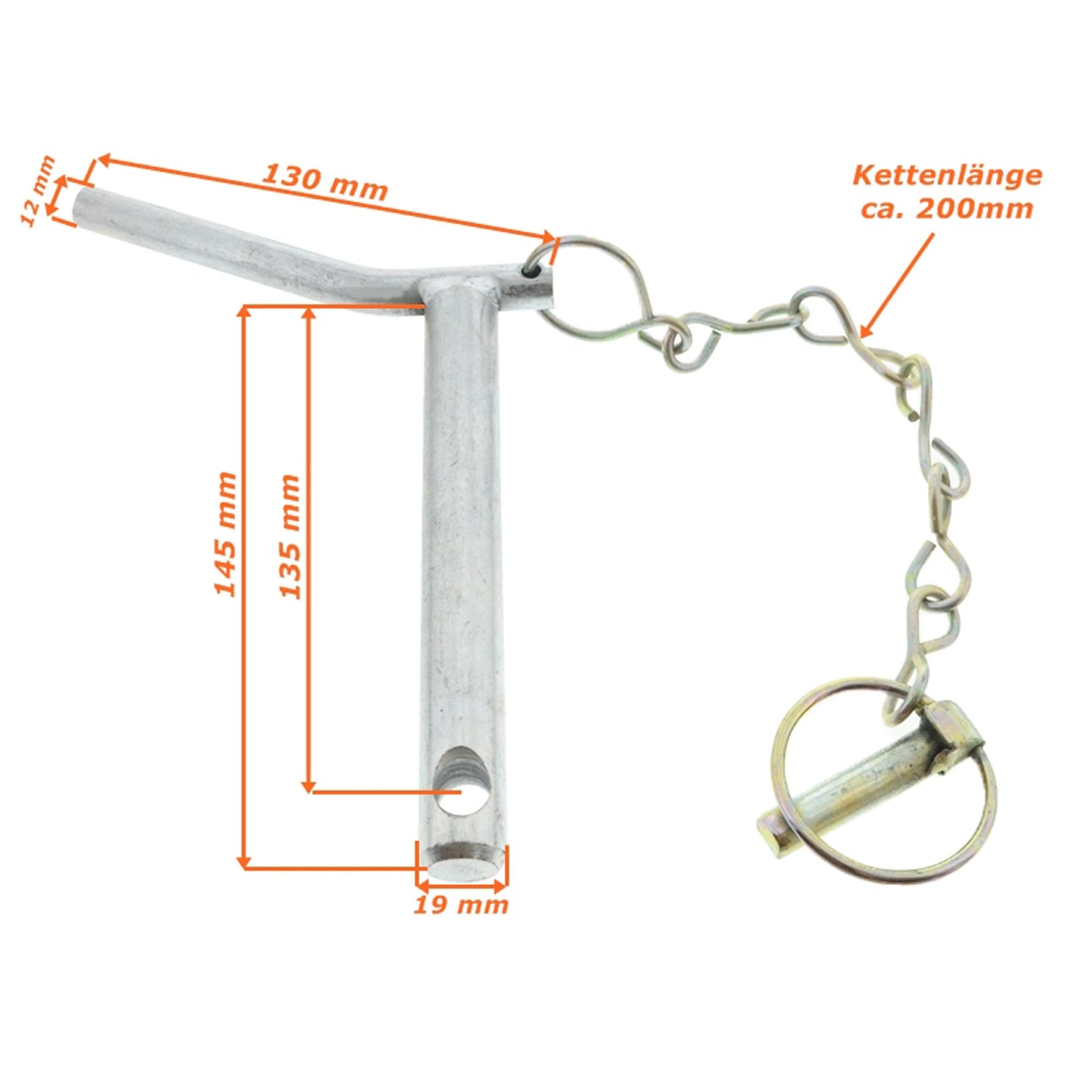 Top link pin cat.1 with cotter pin top link