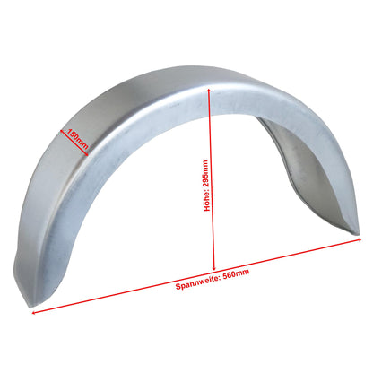 Kotflügel Stahlblech B150 x S560 x H295 verzinkt