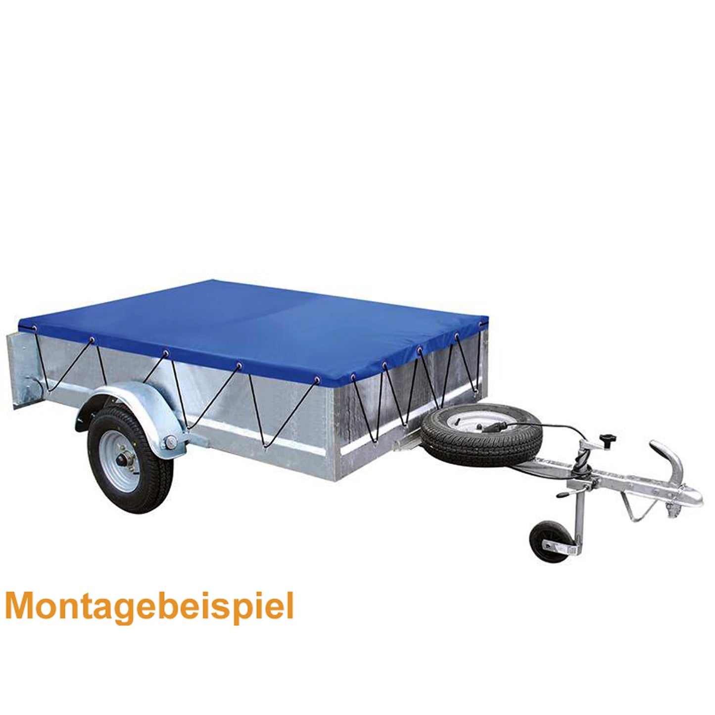 Trailer tarpaulin with rubber strap 2075x1140x50mm