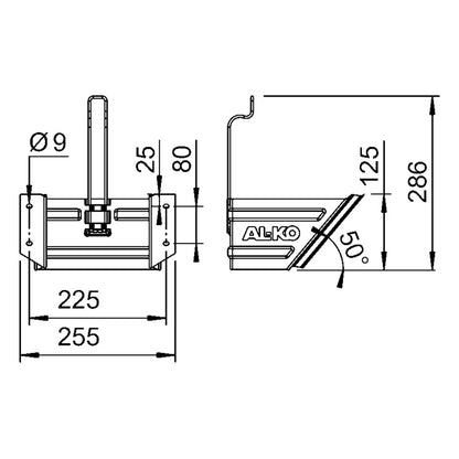 Halter für Unterlegkeil verzinkt UK53