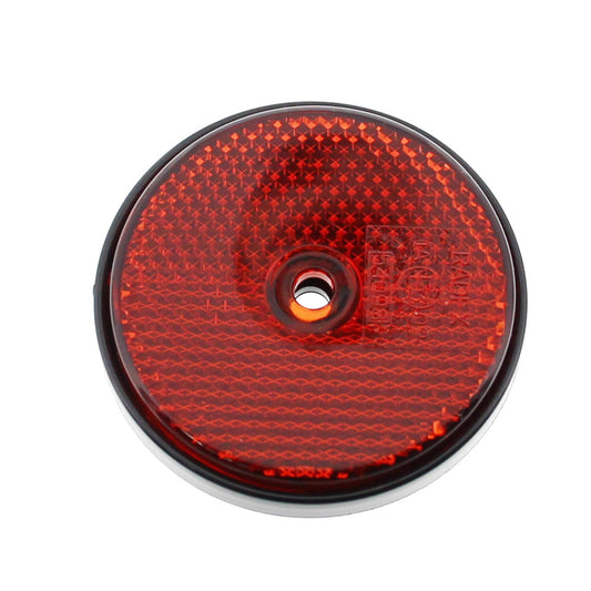 Reflector RED 60mm round for screwing