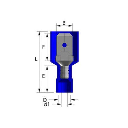 100x Kabelschuhe für Abzweigverbinder gelb 4-6mm