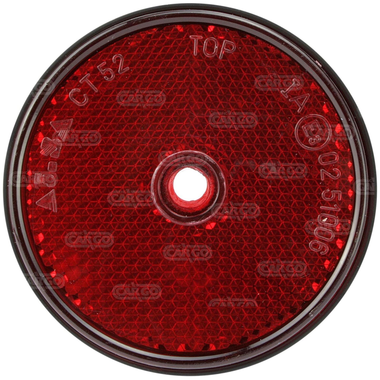 Reflector 60mm RED ROUND screwable