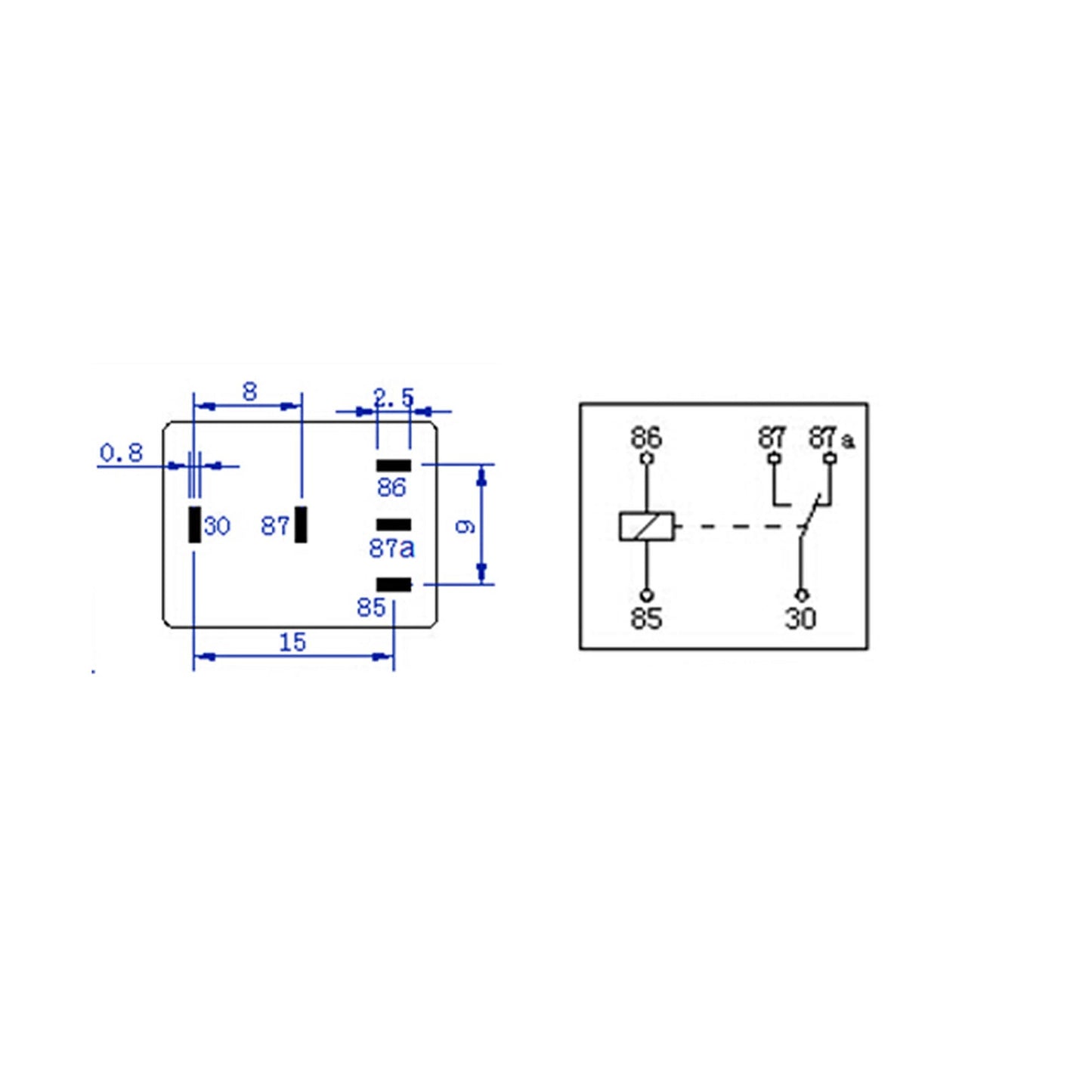 SIMA changeover relay 5-pin 12V 30/25A