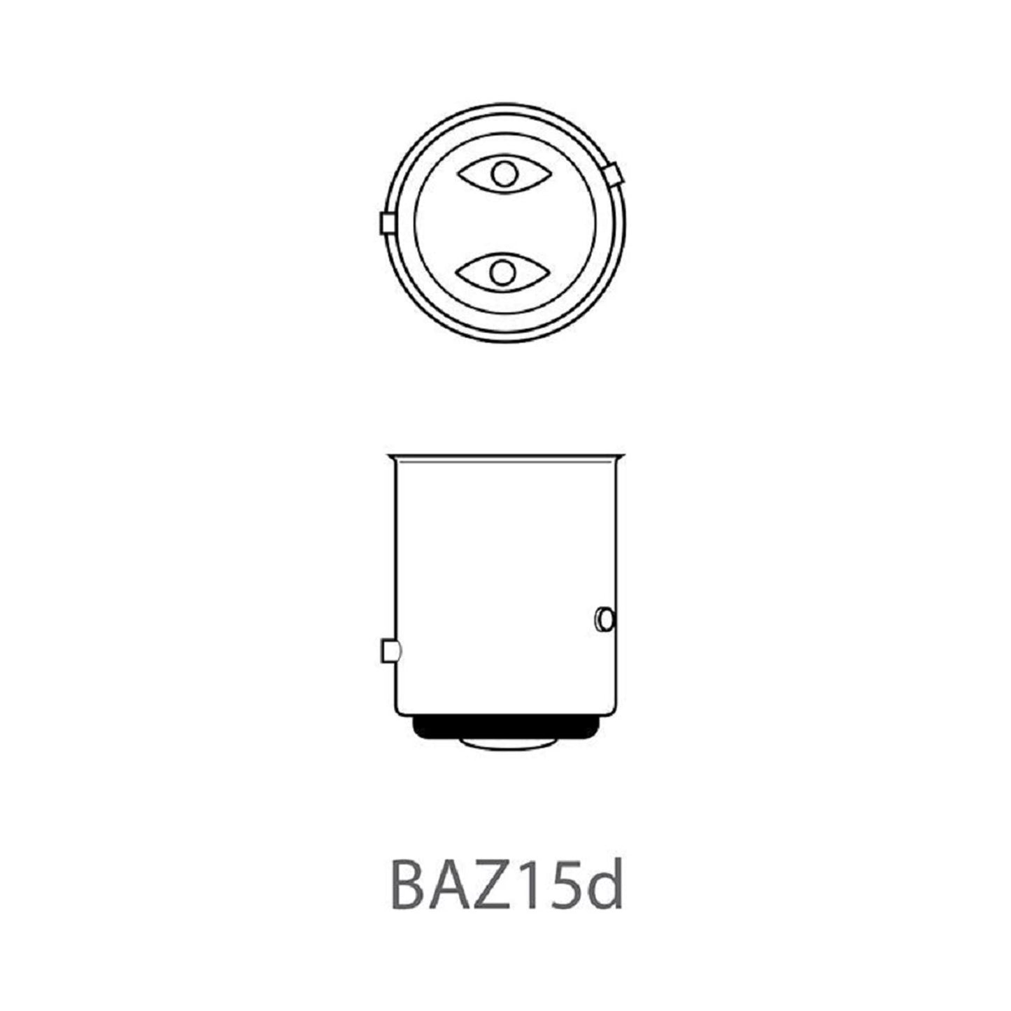 10x Autolampe 12V 21/4W BAZ15d