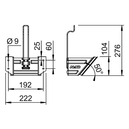 Halter für Unterlegkeil verzinkt UK46