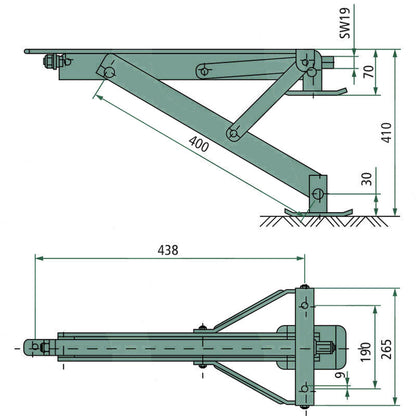 Ausdrehstütze AL-KO 500kg 205712