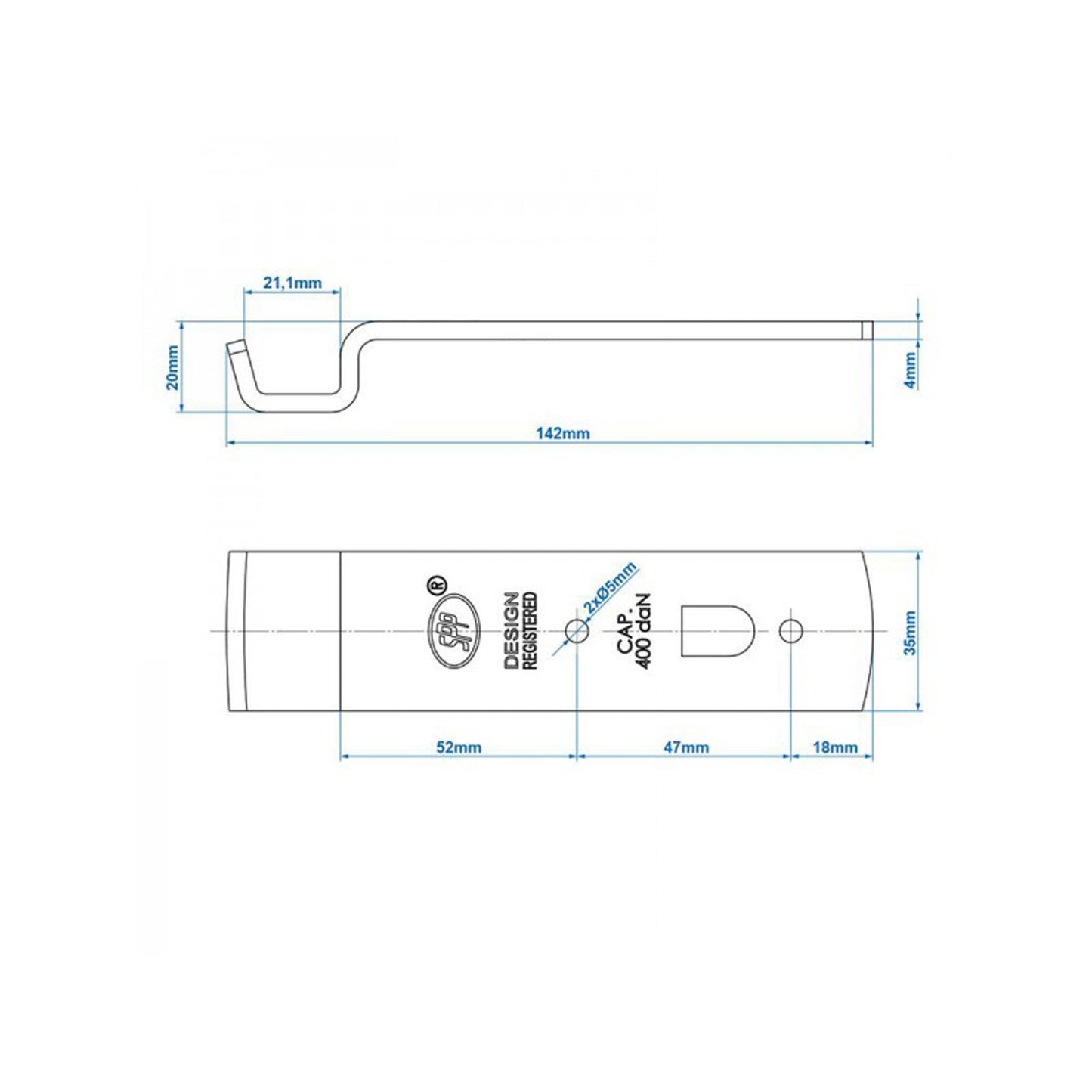 SPP counterholder for eccentric lock Z-01A