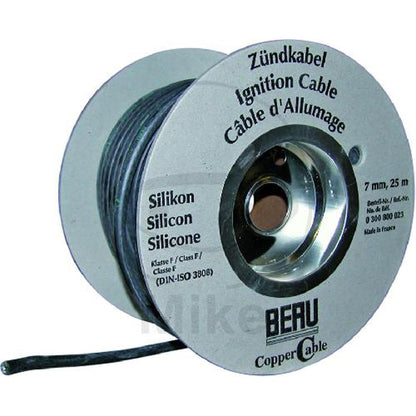 Beru ignition cable silicone 7.0mm black sold by the meter