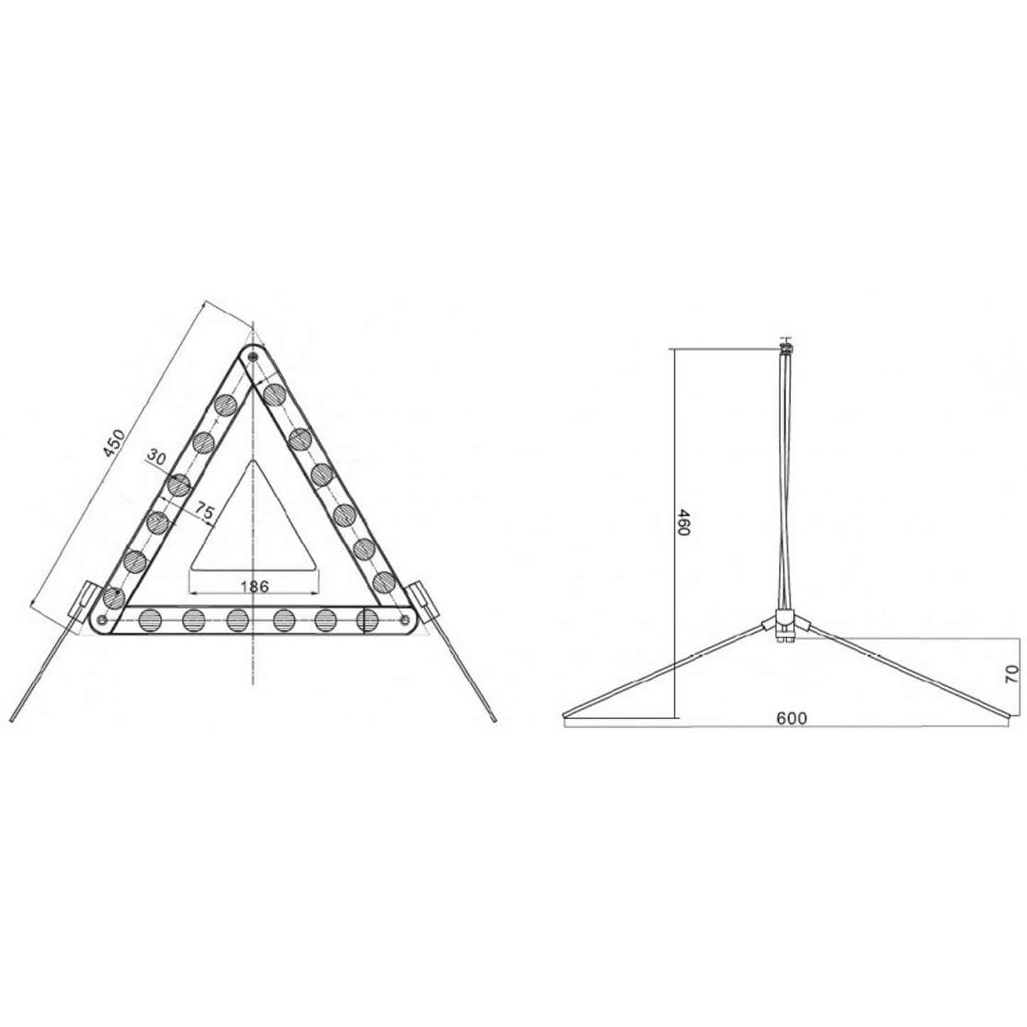 Warning triangle super mini car