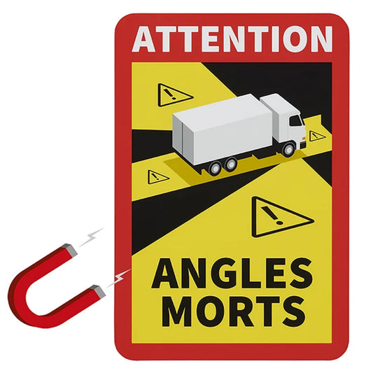 Magnetschild Toter Winkel "Angles Morts" 250x170mm für LKW - TMN - shop.de