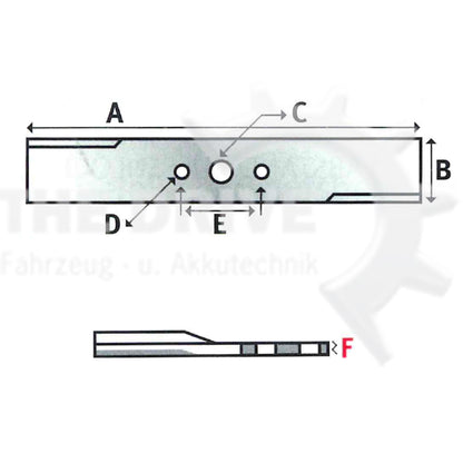 Mähmesser passend für HONDA 530mm 72511 - VA2 - 505 - TMN - shop.de