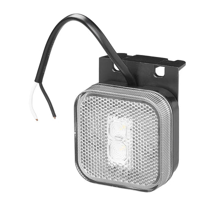 Positionsleuchte 12 - 24V Weiß 65 x 65 mm LED mit Halter - TMN - shop.de