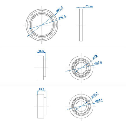 Radlagersatz passend für AL - KO Radbremse 2035 / 2050 / 2051 / SB203 - TMN - shop.de