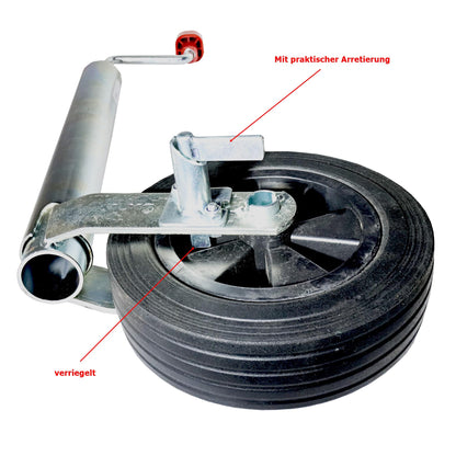 AL-KO trailer support wheel Compact 150kg with brake - 1224351