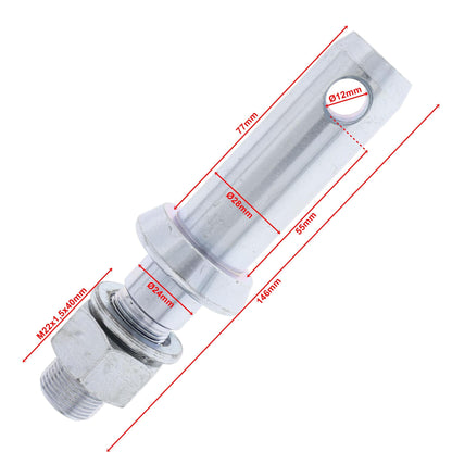 Unterlenkerbolzen Kat.2 zum Verschrauben Ø28mm L. 146mm M22x1,5 B:24mm - TMN - shop.de