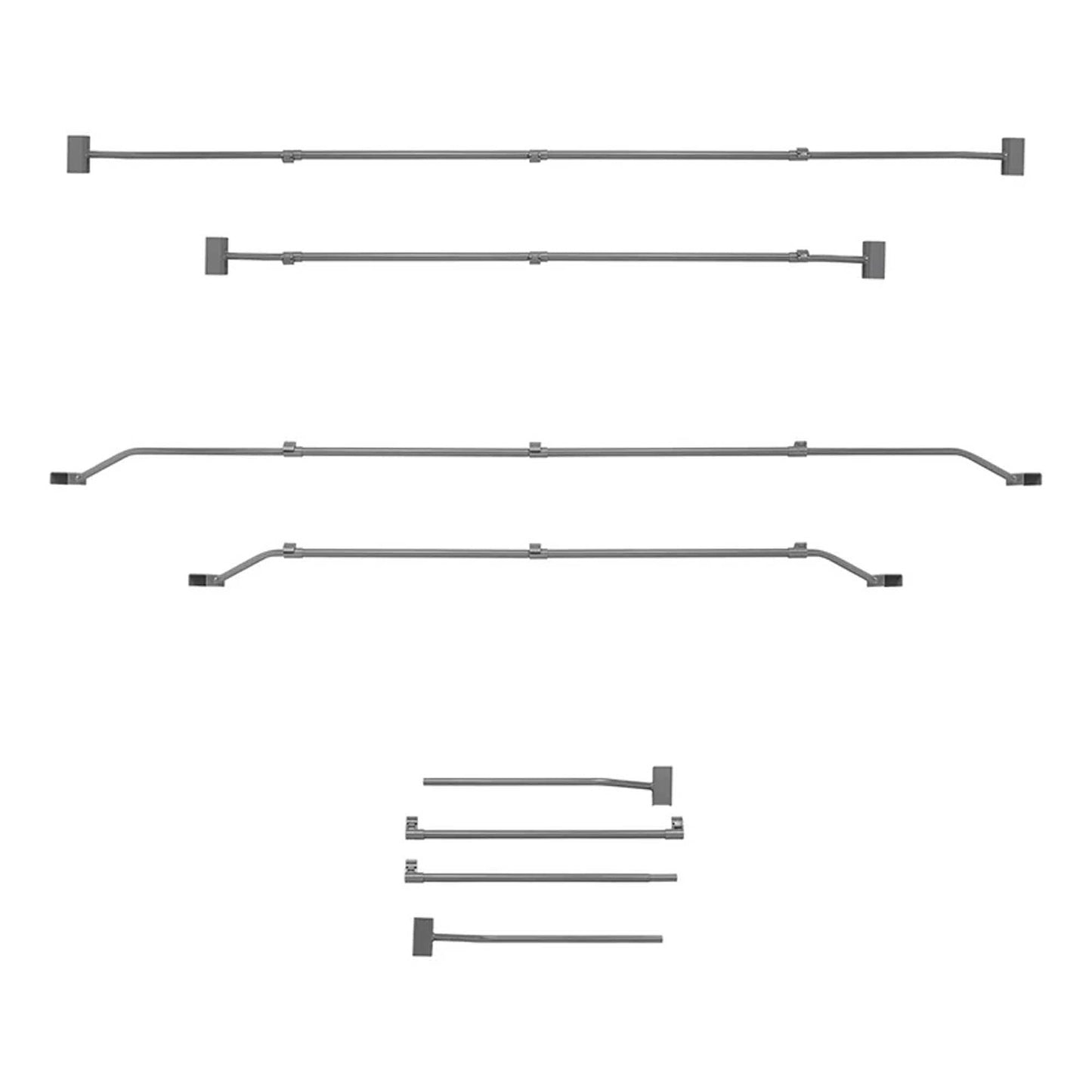 Flachplanenbügel Stahl verstellbar 141-208cm für PKW Anhänger - TMN-shop.de