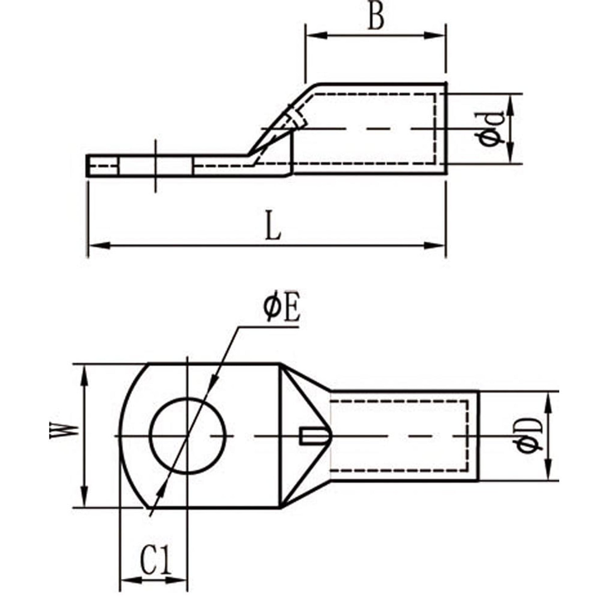 Ringöse Rohrkabelschuh ØM5 für Kabel max. 6mm² - TMN-shop.de