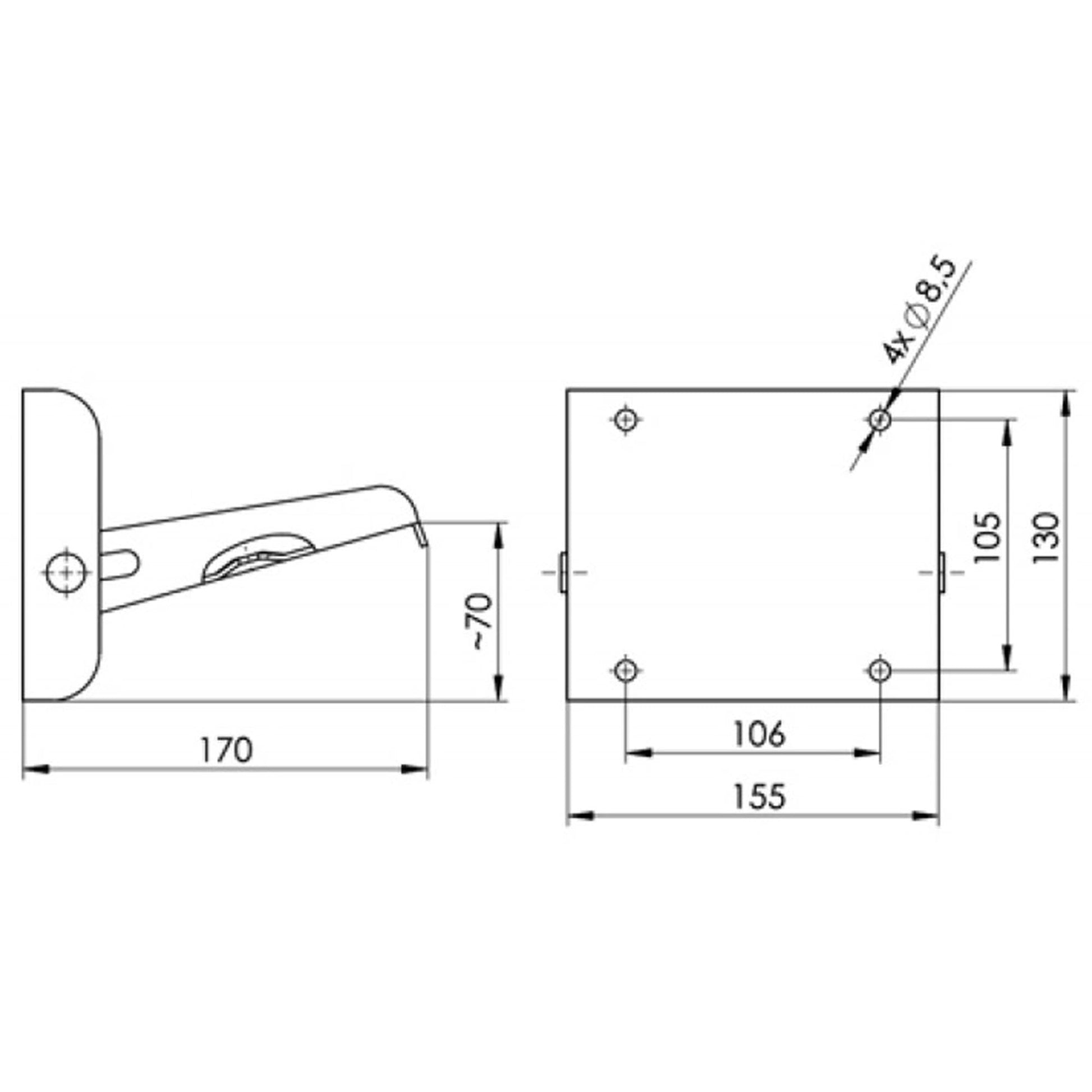 SPP Trittstufe faltbar Länge Trittfläche 155x135mm - TMN-shop.de